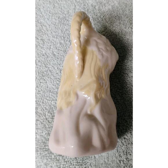 VINTAGE BELLEEK LITTLE GIRL MILKMAID PITCHER CREAMER - Picture 3 of 4